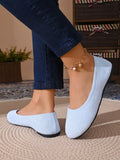 Women Flats Shoes Comfortable Knit Ballet Flat Shoes Women Casual Slip on Loafers Office Boat Sneakers Women Zapatos De Mujer