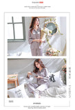 Spring and summer silk women's pajamas long-sleeved autumn and winter new imitation silk women's home clothes