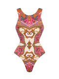 2026 Glamorous Multicolor Swimwear with Unique Pattern High-Cut Legs Perfect for Beach Wear Pool Parties Summer Getaway Vacation