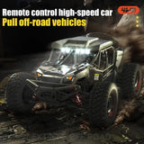 16106 1:16 4WD RC Monster Truck – 50KM/H High-Speed Off-Road Car with LED Lights