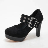2026 Big Size 33-43 Retro Black Office Lady Buckle Strap Mary Janes Platform Pumps Elegant Red 10.5cm High Heels Shoes Women