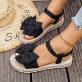 Flat Sandals Fashion Beach Slippers Outdoor Bow Tie Flat Shoes Home Women Anti-slip Trend Sandals Lightweight Sandals