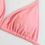 S - XL Striped Long Sleeve Cover Up Bikini Female Swimsuit Women Swimwear Bather Bathing Suit Swim Three-pieces Bikini set K8128