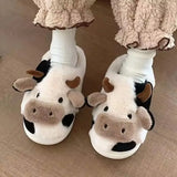 Halloween Christmas Cartoon Cow Kigurumi Unicorn Pajama Slipper Jumpsuit Women's Cute Zipper Hooded Sleepwear Onesies Winter