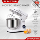 SUNATUR SM-602E DC Stand Mixer-5.5L Automatic Dough Mixer | 800W Quiet Motor | Home & Commercial Use