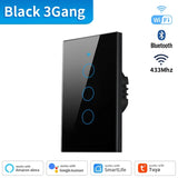 TNCE Tuya US WiFi or zigbee Smart Wall Switch 1/2/3/4 Gang Wire Touch Sensor LED Light Switches Smart Home Alexa Google Home