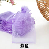 50pcs 7x9cm 9x12cm 10x15cm Sheer Organza Bags Wedding Party Candy Chocolate Bags Gift Pouches Jewelry Storage Drawstring Bags