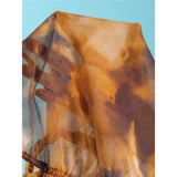 Four-pieces Bikini set Bather Bathing Suit Swim Tie Dye With Skirt Halter Cover Up Bikini Female Swimsuit Women Swimwear K8114