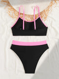 ZTVitality Sexy Patchwork Push Up Swimsuit Women Swimwear Summer Beachwear 2025 New Arrival Biquini Padded Bra Bikini Set