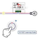 RF 433MHz Wireless  10A Relay Receiver Remote Control Light Switch 220V 110V Mini Round Button Wall Panel Switch For LED Lamp