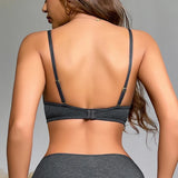 Women's Plunge Push up Bralette Underwire Comfortable Sexy Lingerie Gathered T-Shirt Bra Solid Style for Supportive Fit Bra