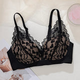 French Style Sexy Lace Underwear Set, Non-Padded Push Up Bra for Small Bust, Wirefree & Breathable, New Hot Bestseller MOYISU AB