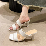 Summer Outdoor Wear Thick Heel  2026   Line Open Toe Fashion High Heel  Sandals