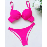 Sexy Underwired Bra Cup High Leg Cut Bikini Women Swimwear Female Swimsuit Two-Pieces Bikini Set Bather Bathing Suit Swim V3151