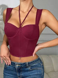 Strappy Vest Hot Girl French Style Inner Wear Sexy Fishbone Camisole Slim Fit Bra New Style ZPHH