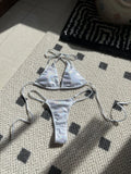 Shiny Bikini Set 2025 Women Luxury Bling Purple Neon Green Push Up Micro Swimsuit Summer Bathing Suit Thong Swimwear Biquini
