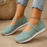 White Hollow Out Platform Sneakers Women 2025 Plus Size 36-43 Breathable Sports Shoes Woman Comfort Non Slip Walking Flats Mujer