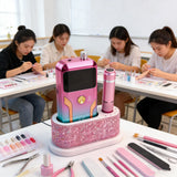 Nail Drill Bit Storage Case with Display Stand Ideal for Salon Tools and Nail Technicians