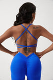 DIAS FIT JOY New style cross back yoga bra Plus Size removable chest cushion sexy back sports vest fitness running gym