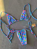 2026 Floral Print Halter Strappy Bikini Female Swimsuit Women Swimwear Two-pieces Bikini Set Bow Knotted Bathing Suit Swim Lady