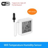 Tuya WiFi Zigbee Temperature Humidity Meter with External Probe Sensor Optional Digital LCD Screen Thermometer for Fish Tank
