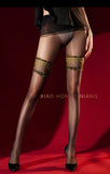 Lace Aurora Pantyhose Ultra-thin Shiny Silky Fake Over-the-knee Thigh-high Smooth Pantyhose For Woman Nightclub Style Sexy V4J7