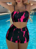 2026 Print String Bikini Swimsuit Women High Waist Shorts Swimwear Female Bathers Bathing Swimming Swim Suit Beachwear