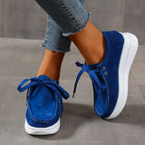 Yellow Lace Up Thick Bottom Sneakers Women Lightweight Wedges Platform Sport Shoes Woman Plus Size 43 Anti Slip Walking Shoes