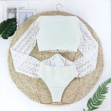 One Piece Swimsuit Sexy Long Sleeve Tropical Print Swimwear Women Bandage Monokini Hollow Out Bathing Suit String Beachwear 2023
