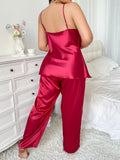 Plus Size Female Pajama Sexy Camisole set Sleepwear Lingerie Summer Pyjama Pour Femme Loose polyester Home Clothes
