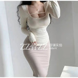 WOMENGAGA Mid Length Skirt For Elegance Apricot Slim Mini Dress Sweet Sexy Korean Women 2023 Skirts High Waist Fashion HGR0