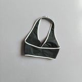 Shockproof Breathable Sports Bra Halter Neck Vest with Chest Pad for Gym Running Yoga Pilates Training Fitness Back Beauty