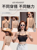 Ladies Backless Thick Padded Push Up Adhesive Strapless Sticky Bra Small Bust Invisible Plunge Bralette Beach Holiday Essential