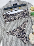 2026 New Sexy Bikini Bandeau Women Swimwear Swimsuit Pleated Ruffle Leopard Bikinis Set Bathing Suit Beach Bikini Female Push Up