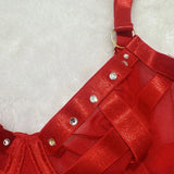 Toucheart Erotic Underwear Mesh See-through Patchwork Metal Chain Hot Girls Sexy Seductive Coquette Nightclub Party Dance Suit