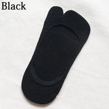 Summer Thin Non-slip Invisible Low Cut Boat Sock for Women Two Finger Socks Solid Breathable Cotton Tabi Socks Comfortable