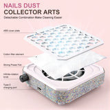 Nail Dust Collector, Powerful Vacuum Cleaning Equipment with Reusable Filter Cartridge, Ideal for Nail Salons