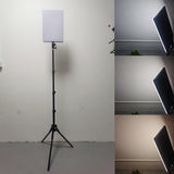 XRDKJ 19-inch LED Video Light Kit, 2700-6500K Dimmable Photographic Lighting with Remote Control and 63-inch Stand