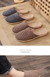Women Indoor Linen Slippers 2025 Spring Summer Shoes Anti-slip Light Weight Breathable Lace Couples Home Floor Slides