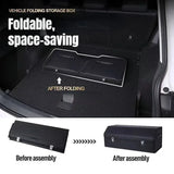 Car Trunk Organizer Organizers And Storage Suv Faux Leather Foldable Trunk Multi-Compartment Adjustable Auto Grocery Storage Box