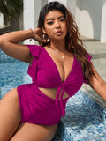 VigoJany 2026 Black Verge Push Up Plus Size Swimwear Women Hollow Push Up One Piece Swimsuit Backless Summer Big Bathing Suit