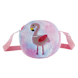 Cartoon Children'S Unicorn Plush Crossbody Bag Kindergarten Girl Cute Shoulder Bag Handbag Casual Coin Purse Birthday Gifts