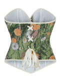 New flower green lace-free ladies' chest-holding and palace body-shaping tops