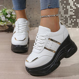 Chunky Platform Sports Sneakers Women Fashion Lace Up Thick Bottom Vulcanized Shoes Woman Plus Size 42 Non Slip Sport Shoes