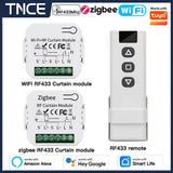 TNCE Tuya Curtain Switch module wifi zigbee rf433mhz, Roller Blinds Shutter Motor breaker, Smart Control Voice Alexa Google Home