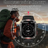 New Military GPS Smart Watch Men Flashlight Compass Waterproof 600mAh Battery Outdoor Sport Tracker Bluetooth Call Smartwatch
