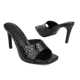 NASBAVI Summer Slippers Women's Mules Shoes Sexy High Heels Flip Flops Green White Black Big Size 45 Party Shoes Quality Slides
