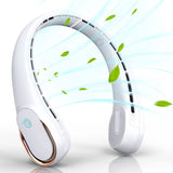 Portable Neck Fan 360° Cooling Portable Strong Wind Fan with Adjustable Speed 5200mah Rechargeable Mute Bladeless Neck Fan