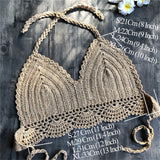 S - XL 9 Colors Crochet Knitted Bikini Top Female Swimsuit Women Swimwear Bather Bathing Suit Swim Hollow Out Beach Top V4194
