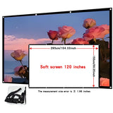 Portable projection screen 120 inches. Projection screen suitable for high-definition projectors.